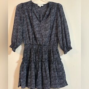 Pinch Black and White Rosemary tiered mini dress